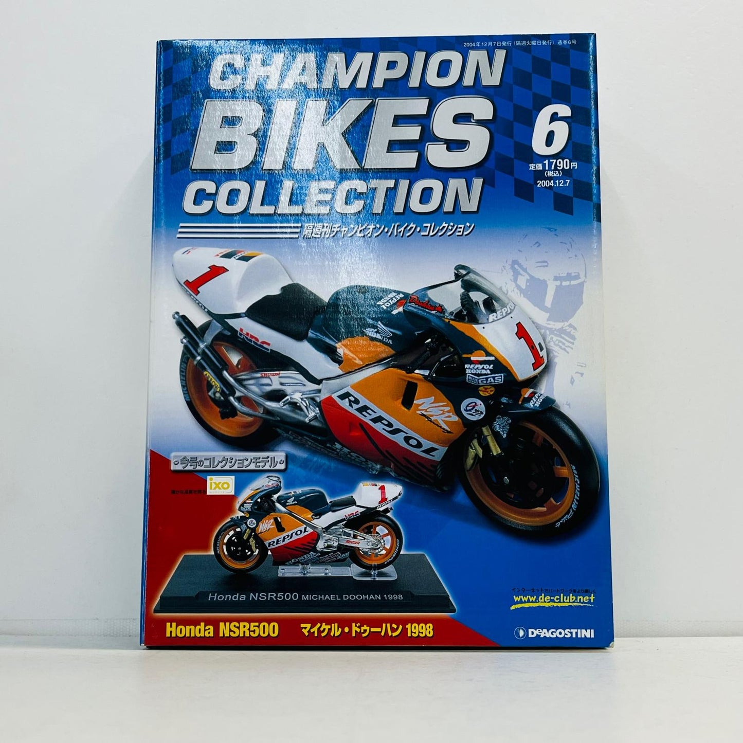おもちゃ・玩具 [単品] 1/24 HONDA NSR500 #1 MICHAEL DOOHAN 1998(レプソルカラー) 「隔週刊チャンピオン・バイク・コレクション」 同梱品 HONDA NSR500 #1 MICHAEL DOOHAN 1998 1/24スケール【加古川物流】