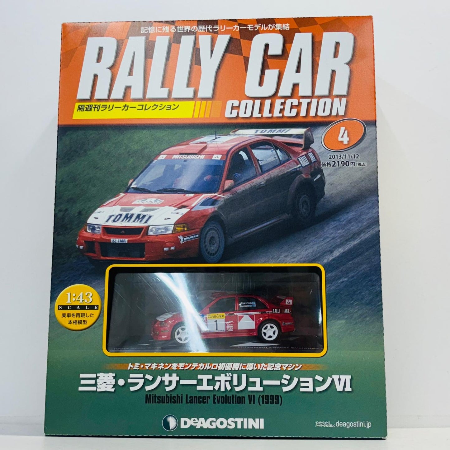おもちゃ・玩具 [単品] 1/43 Mitsubishi Lancer Evolution VI Rallye Monte-Carlo 1999 MICHELIN #1(レッド×ホワイト) 「ラリーカーコレクション全国版 Vol.4 2013年11月12日号」 付録 Mitsubishi Lancer Evolution VI Rallye Monte-Carlo 1999 MICHELIN 1/43スケール【加古川物流】