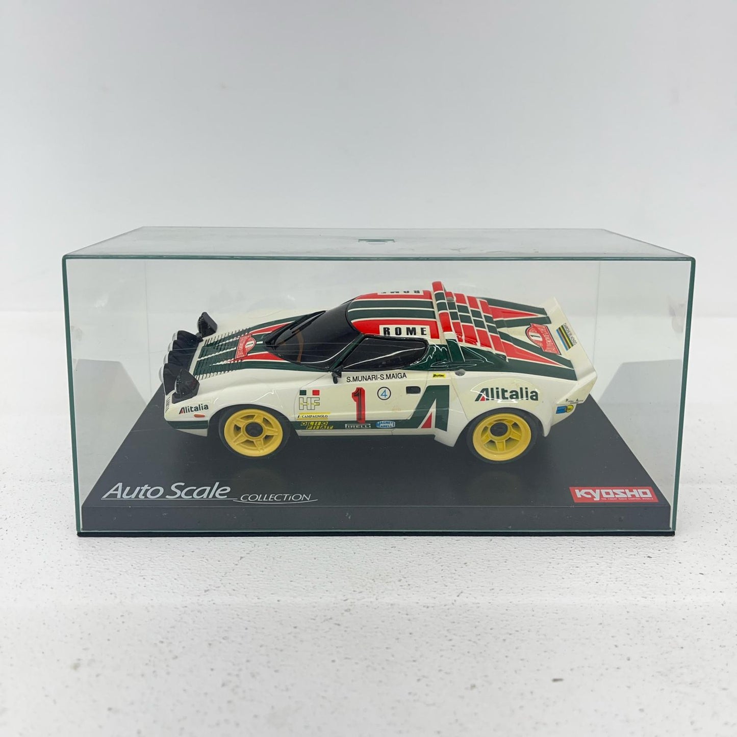 おもちゃ・玩具 1/27 LANCIA STRATOS ’77 Monte Carlo #1(ホワイト×グリーン×オレンジ) グロスコートボディ仕様 ミニッツレーサー用替えボディ 「オートスケールコレクション」 [MZG16MC] LANCIA STRATOS ’77 Monte Carlo ミニッツレーサー用替えボディ【加古川物流】