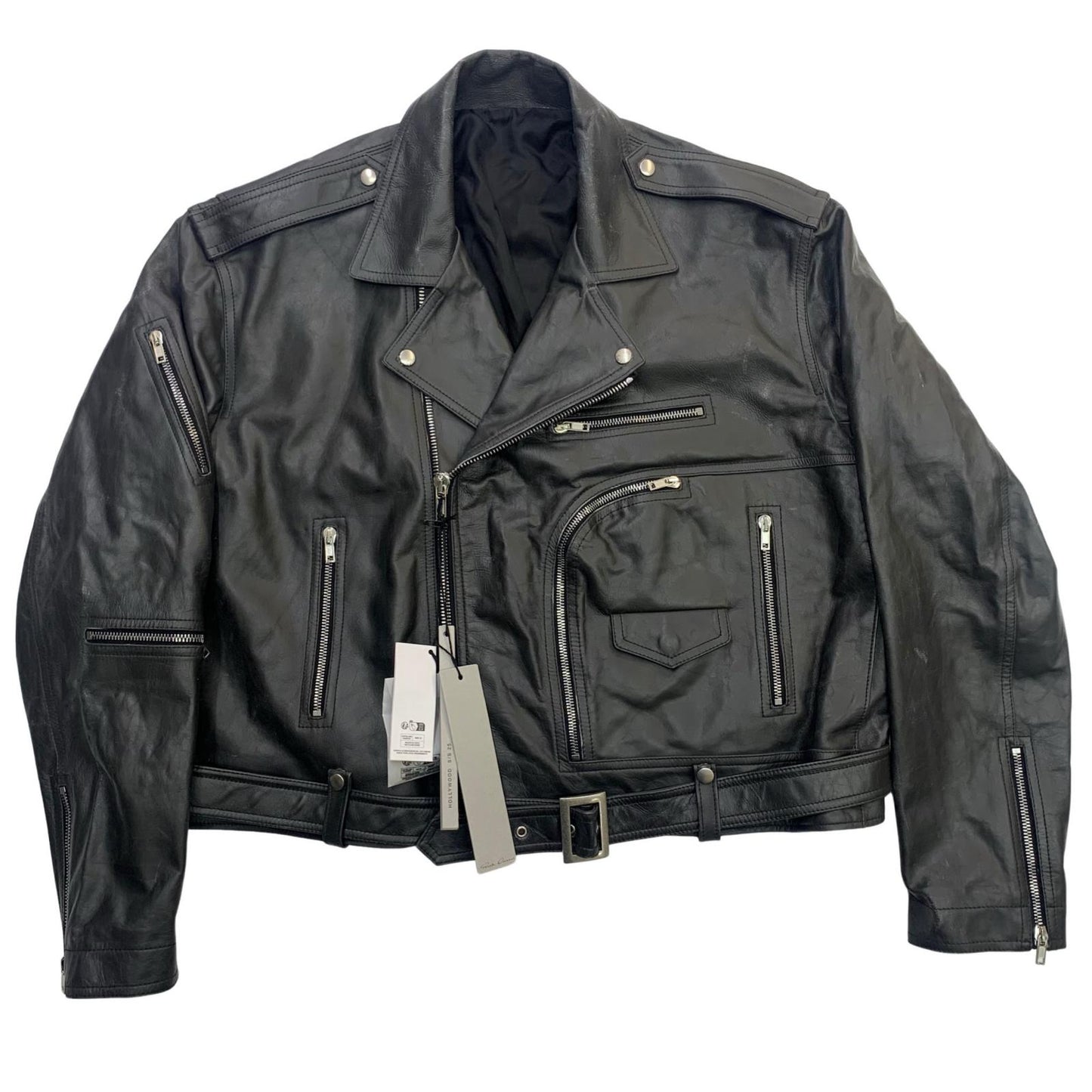 Rick Owens | リックオウエンス Cropped Jumbo Bauhaus Stooges ライダースジャケット ブラック【瀬戸大橋店】