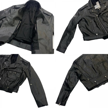 Rick Owens | リックオウエンス Cropped Jumbo Bauhaus Stooges ライダースジャケット ブラック【瀬戸大橋店】