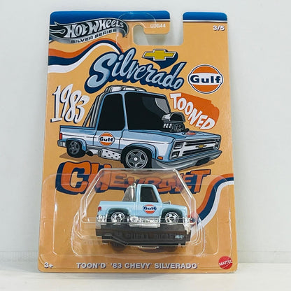 おもちゃ・玩具 1/64 トゥーンド ’83 シェビー シルバラード 「Hot Wheels テーマオートモーティブ ノッポ・ガルフレーシング」 [JCB64] トゥーンド ’83 シェビー シルバラード 1/64スケール【加古川物流】