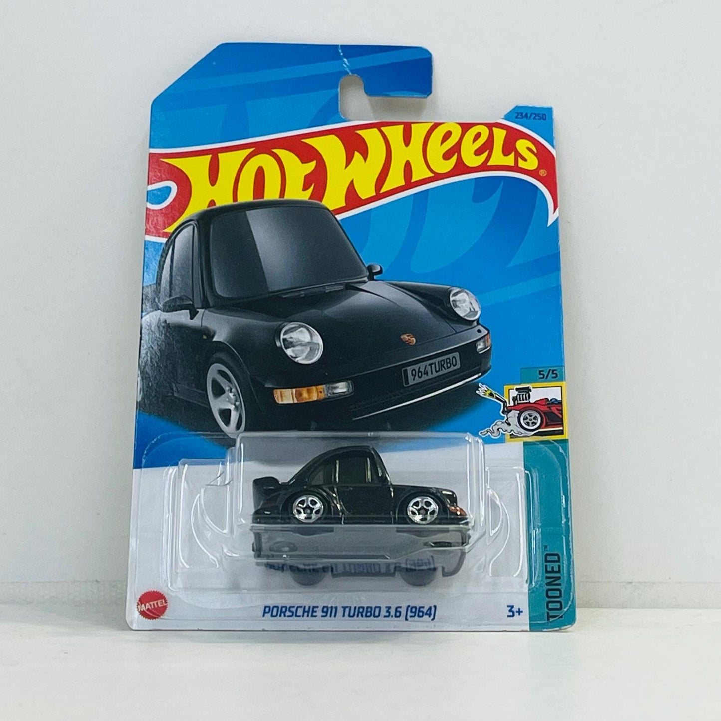 おもちゃ・玩具 1/64 ポルシェ 911 ターボ 3.6 964(ブラック) 「Hot Wheels TOONED」 [HNK57] ポルシェ 911 ターボ 3.6 964 1/64スケール【加古川物流】