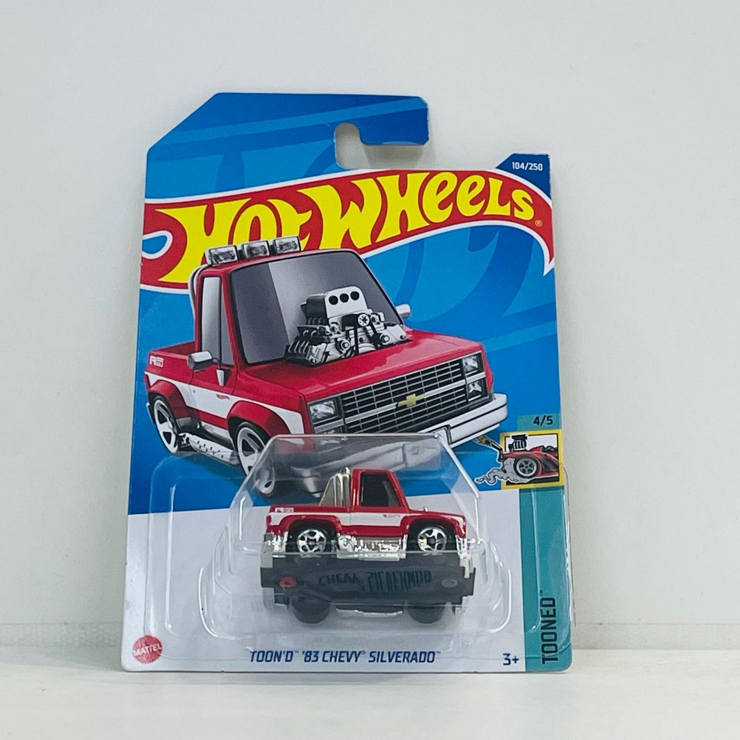 おもちゃ・玩具 1/64トューンド’83シェビーシルバラード「HotWheelsTOONED」[HHF50] トューンド’83シェビーシルバラード 1/64スケール【加古川物流】