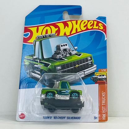 おもちゃ・玩具 1/64トューンド’83シェビーシルバラード「HotWheelsHOTTRUCKS」[HNJ89] トューンド’83シェビーシルバラード 1/64スケール【加古川物流】