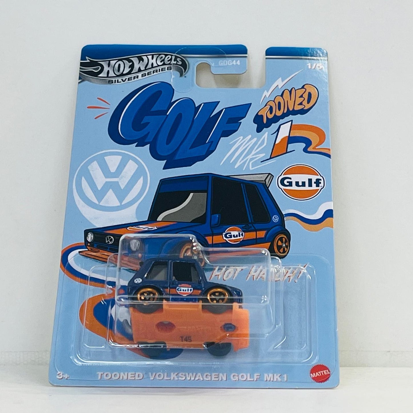 おもちゃ・玩具 1/64 トゥーンド フォルクスワーゲン ゴルフ MK1 「Hot Wheels テーマオートモーティブ ノッポ・ガルフレーシング」 [JCB62] トゥーンド フォルクスワーゲン ゴルフ 1/64スケール【加古川物流】