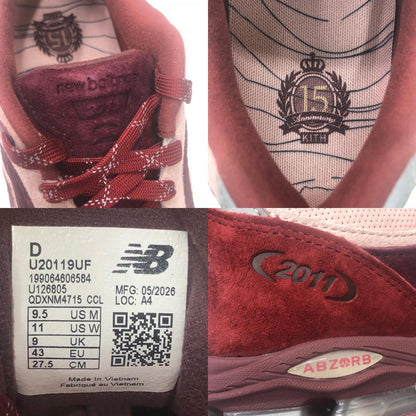 NEW BALANCE | ニューバランス KITH×NewBalance2011 スニーカー U20119UF ボルドー/バーガンディー 27.5cm【瀬戸大橋店】