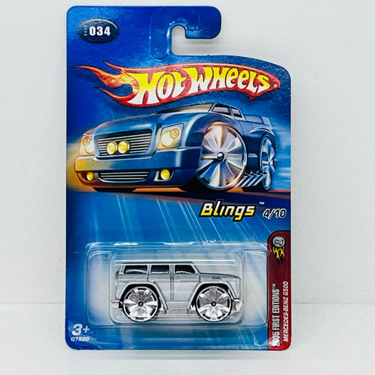 フィギュア Hot Wheels Blings 2005 First Editions MERCEDES-BENZ G500 シルバー G7920-0715 MERCEDES-BENZ G500 シルバー 2005 First Editions【フィギュア】【加古川物流】
