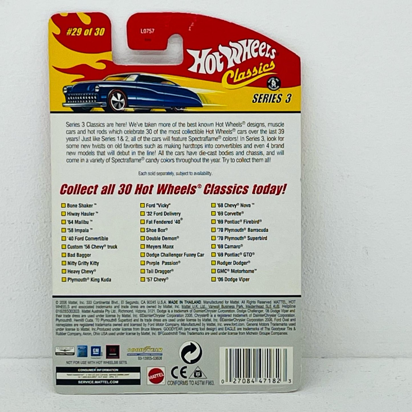 おもちゃ・玩具 1/64 GMC MOTORHOME(ブルー×ブラック×イエロー) 「Hot Wheels Classics Series 3」 [L0757] GMC MOTORHOME(ブルー×ブラック×イエロー) 1/64スケール【加古川物流】