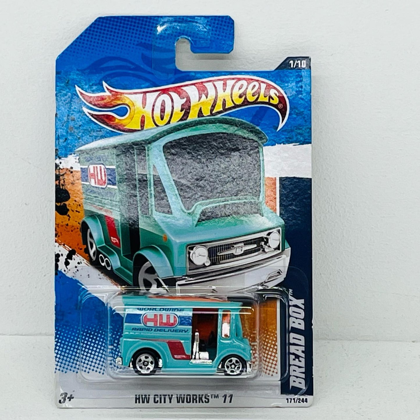おもちゃ・玩具 1/64BREADBOX(スカイブルー×オレンジ)「HotWheelsHWCITYWORKS11」[T9878-07A1] BREADBOX(スカイブルー×オレンジ) 1/64スケール【加古川物流】