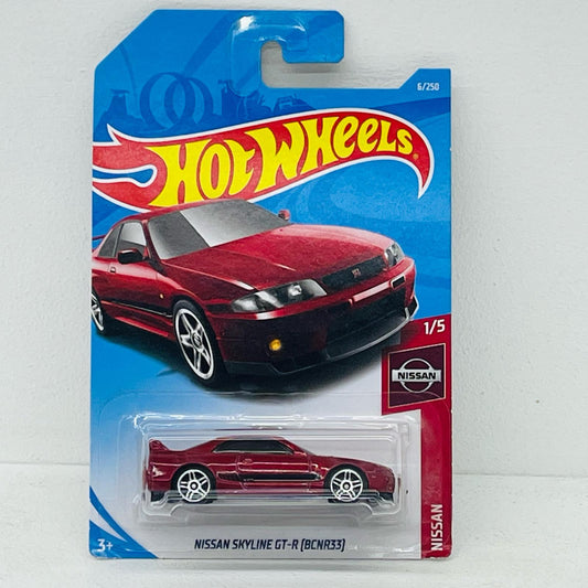 おもちゃ・玩具 1/64 NISSAN SKYLINE GT-R BCNR33(レッド) 「Hot Wheels NISSAN」 [FYD17] NISSAN SKYLINE GT-R BCNR33(レッド) 1/64スケール【加古川物流】