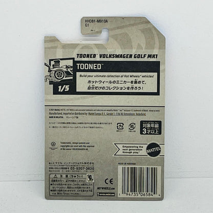おもちゃ・玩具 1/64トューンドフォルクスワーゲンゴルフMK1「HotWheelsベーシックカー」[HHD81] フォルクスワーゲンゴルフMK1 1/64スケール【加古川物流】