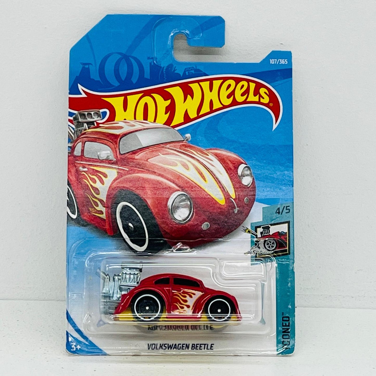 おもちゃ・玩具 1/64 VOLKSWAGEN BEETLE(レッド×ホワイト) 「Hot Wheels TOONED」 [FJW52] VOLKSWAGEN BEETLE(レッド×ホワイト) 1/64スケール【加古川物流】