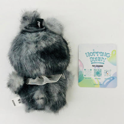 ぬいぐるみ Night gray rabbit オーロラ目「Yooki HOPPING BUNNY ぬいぐるみペンダント」 Night gray rabbit オーロラ目 Yooki HOPPING BUNNY ぬいぐるみペンダント【加古川物流】