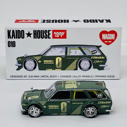 おもちゃ・玩具 1/64 ダットサン KAIDO 510 ワゴン KAIDO HOUSE 右ハンドル(グリーン) 「ミニGTシリーズ」 [KHMG010] ダットサン KAIDO 510 ワゴン 1/64スケール【加古川物流】