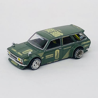 おもちゃ・玩具 1/64 ダットサン KAIDO 510 ワゴン KAIDO HOUSE 右ハンドル(グリーン) 「ミニGTシリーズ」 [KHMG010] ダットサン KAIDO 510 ワゴン 1/64スケール【加古川物流】