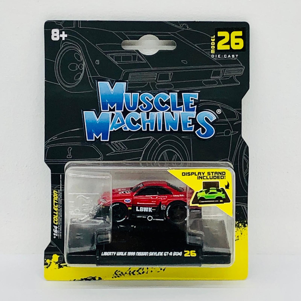 おもちゃ・玩具 1/64 LBWK 1999 ニッサン スカイライン GT-R R34(レッド) 「MUSCLE MACHINES」 [15575RD] LBWK 1999 ニッサン スカイライン GT-R R34 1/64スケール【加古川物流】