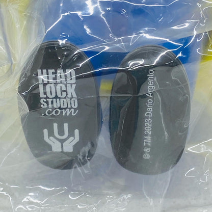 ソフビ人形 HEAD LOCK STUDIO Little Chop Design DARIO ARGENTO DEEP RED ブルー/イエロー 約22㎝m DARIO ARGENTO DEEP RED HEAD LOCK STUDIO Little Chop Design【加古川物流】