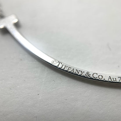 Tiffany&co | ティファニー ティファニーT スマイルペンダント スモール メレダイヤ　K18WG ネックレス シルバー【瀬戸大橋店】
