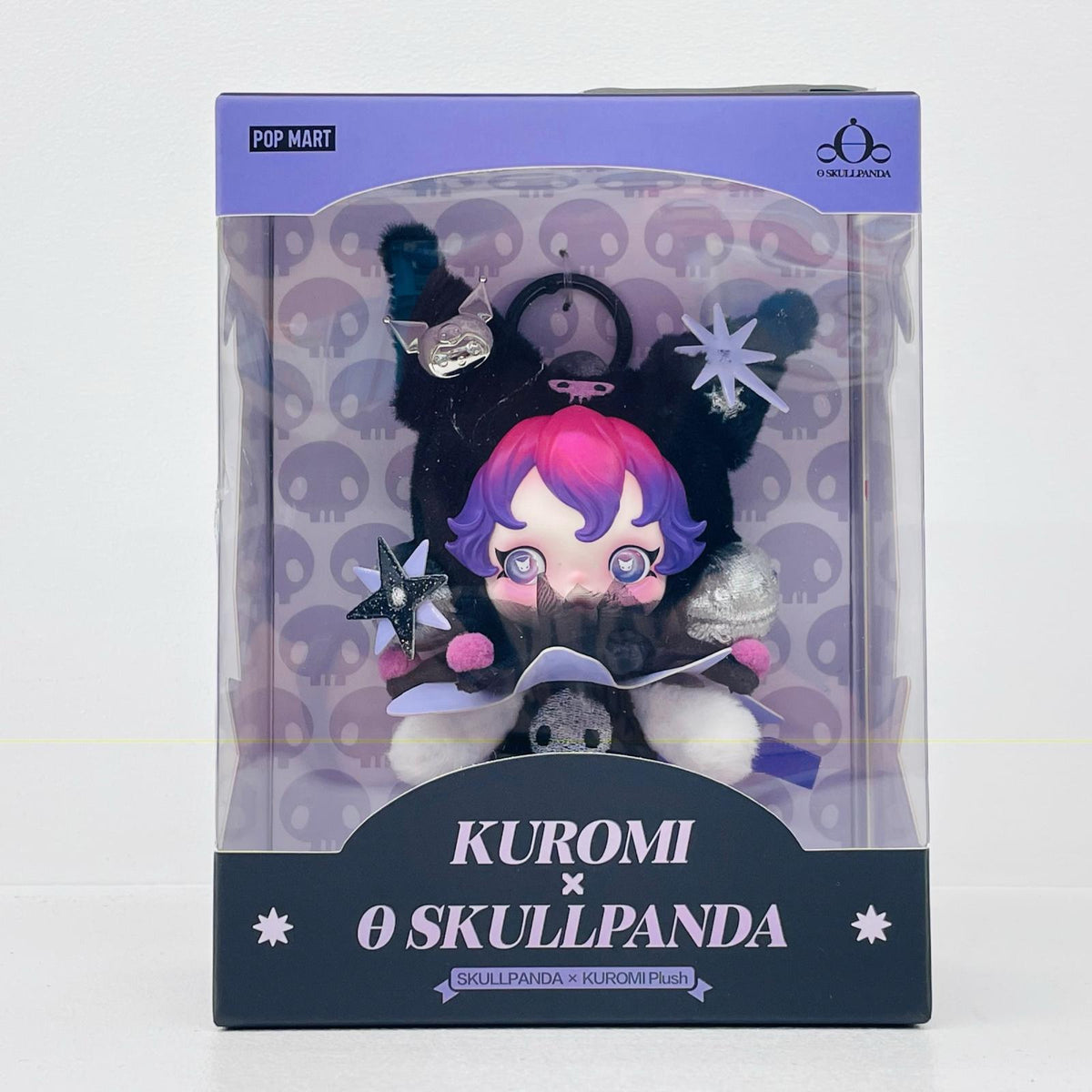 ぬいぐるみ SKULLPANDA×KUROMI ぬいぐるみペンダント 「POPMART SKULLPANDA×サンリオキャラクターズ」 KUROMI SKULLPANDA×サンリオキャラクターズ【加古川物流】