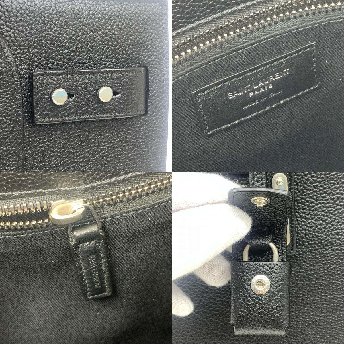 SAINT LAURENT | サンローラン ノース/サウス サック・ド・ジュール ハンドバッグ 647168DTI0E1000 ブラック【加古川物流】