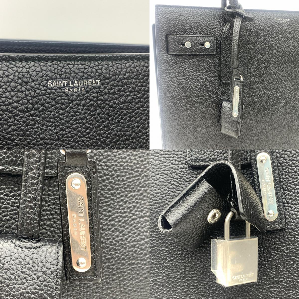 SAINT LAURENT | サンローラン ノース/サウス サック・ド・ジュール ハンドバッグ 647168DTI0E1000 ブラック【加古川物流】