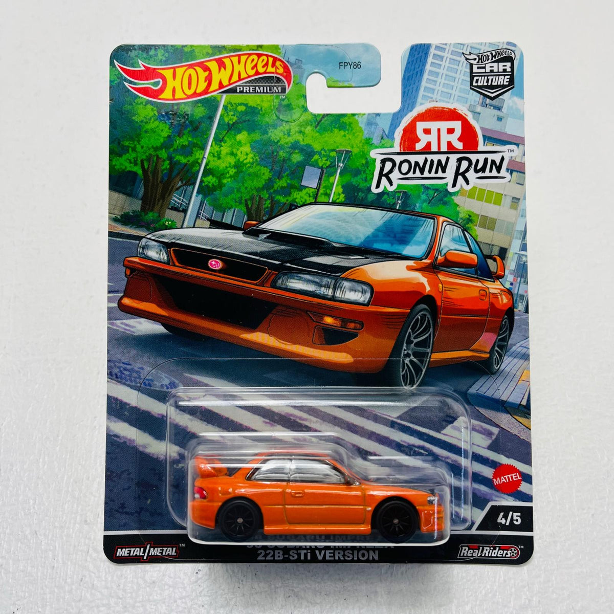 おもちゃ・玩具 1/64’98スバルインプレッサ22B-STiバージョン「HotWheelsカーカルチャーローニン・ラン」[HCK14] 98スバルインプレッサ22B-STiバージョン 1/64スケール【加古川物流】