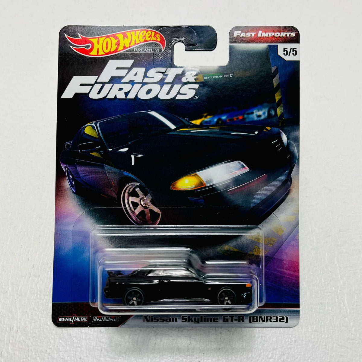 おもちゃ・玩具 1/64NISSANSKYLINEGT-RR32「HotWheelsワイルド・スピード」[GBW79] NISSAN SKYLINE GT-R R32 1/64スケール【加古川物流】