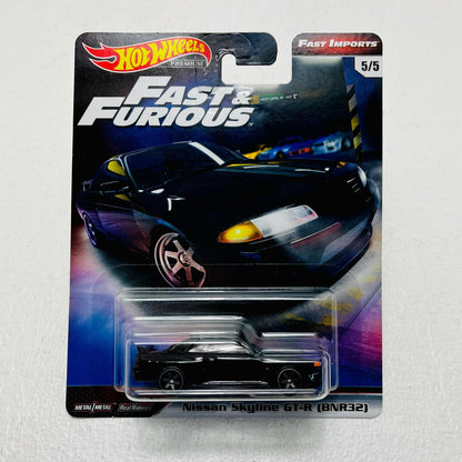 おもちゃ・玩具 1/64NISSANSKYLINEGT-RR32「HotWheelsワイルド・スピード」[GBW79] NISSAN SKYLINE GT-R R32 1/64スケール【加古川物流】