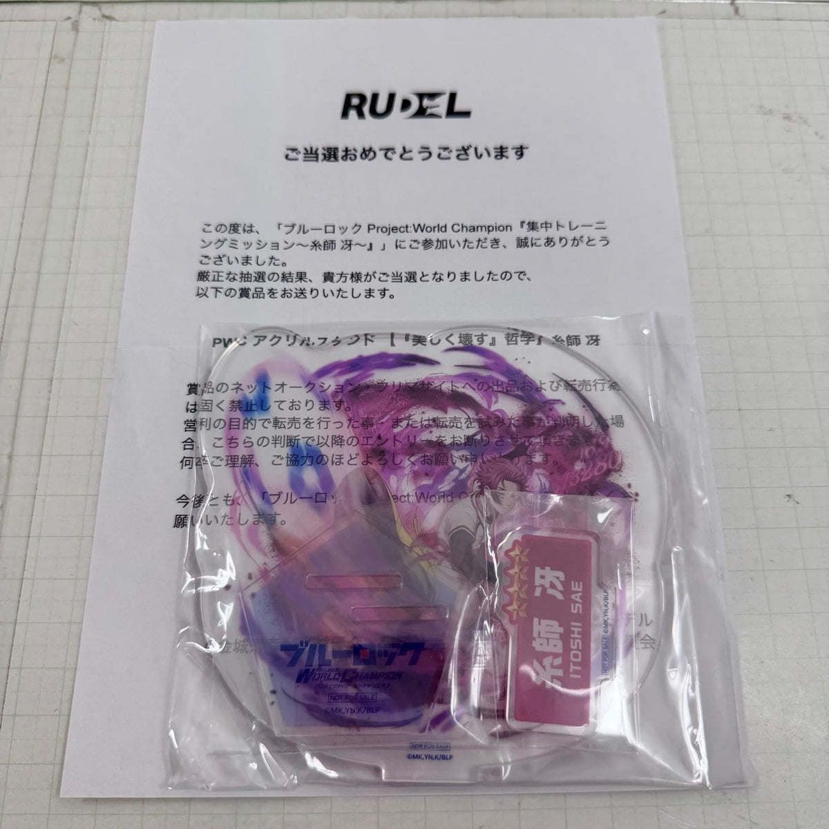その他ホビー 未開封 ブルーロック PWC アクリルスタンド 美しく壊す 哲学 糸師冴【741-7363】【瀬戸大橋店】