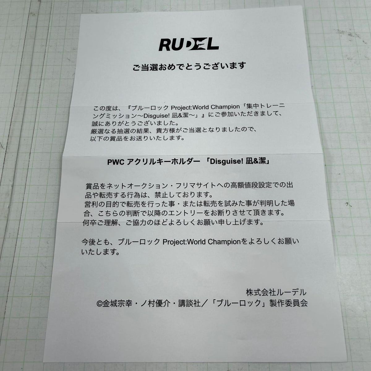 その他ホビー 未開封 ブルーロック PWC アクリルキーホルダー Disguise 凪誠士郎 潔世一 【741-7369】【瀬戸大橋店】