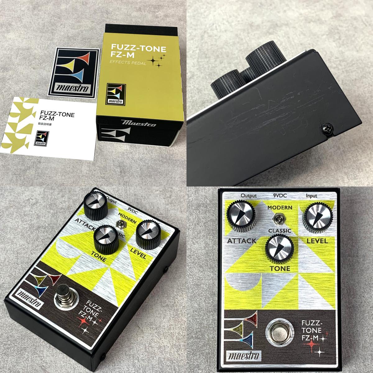 Maestro | マエストロ Fuzz Tone FZ-M 楽器 その他エフェクター 【送料無料】Maestroがついに復活、レトロな筐体から繰り出される荒々しくブーミーなファズ【箱・説明書付き】【加古川店】