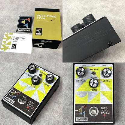 Maestro | マエストロ Fuzz Tone FZ-M 楽器 その他エフェクター 【送料無料】Maestroがついに復活、レトロな筐体から繰り出される荒々しくブーミーなファズ【箱・説明書付き】【加古川店】
