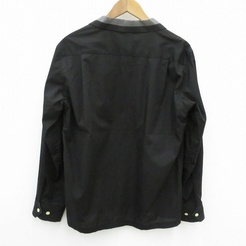 SAVOY CLOTHING | サヴォイクロージング Rock’n’Roll Two-Tone Shirts 長袖シャツ SVY-SH308 ブラック サイズ：L【瀬戸大橋店】