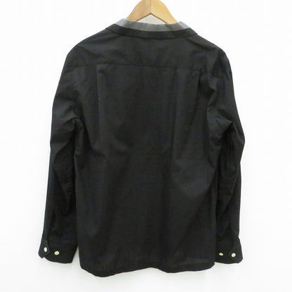 SAVOY CLOTHING | サヴォイクロージング Rock’n’Roll Two-Tone Shirts 長袖シャツ SVY-SH308 ブラック サイズ：L【瀬戸大橋店】