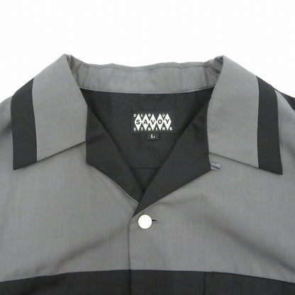 SAVOY CLOTHING | サヴォイクロージング Rock’n’Roll Two-Tone Shirts 長袖シャツ SVY-SH308 ブラック サイズ：L【瀬戸大橋店】