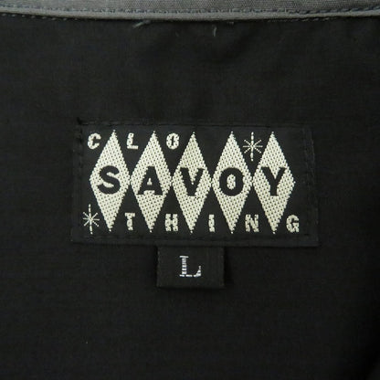 SAVOY CLOTHING | サヴォイクロージング Rock’n’Roll Two-Tone Shirts 長袖シャツ SVY-SH308 ブラック サイズ：L【瀬戸大橋店】
