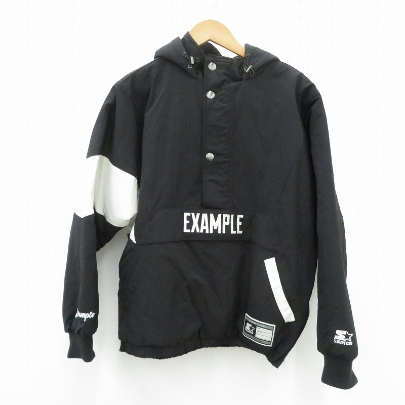 EXAMPLE | イグザンプル ×STARTER BLACK LABEL アノラックパーカー その他アウター ブラック サイズ：M【瀬戸大橋店】