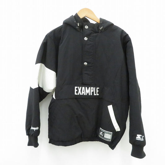 EXAMPLE | イグザンプル ×STARTER BLACK LABEL アノラックパーカー その他アウター ブラック サイズ：M【瀬戸大橋店】
