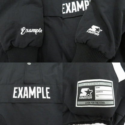 EXAMPLE | イグザンプル ×STARTER BLACK LABEL アノラックパーカー その他アウター ブラック サイズ：M【瀬戸大橋店】