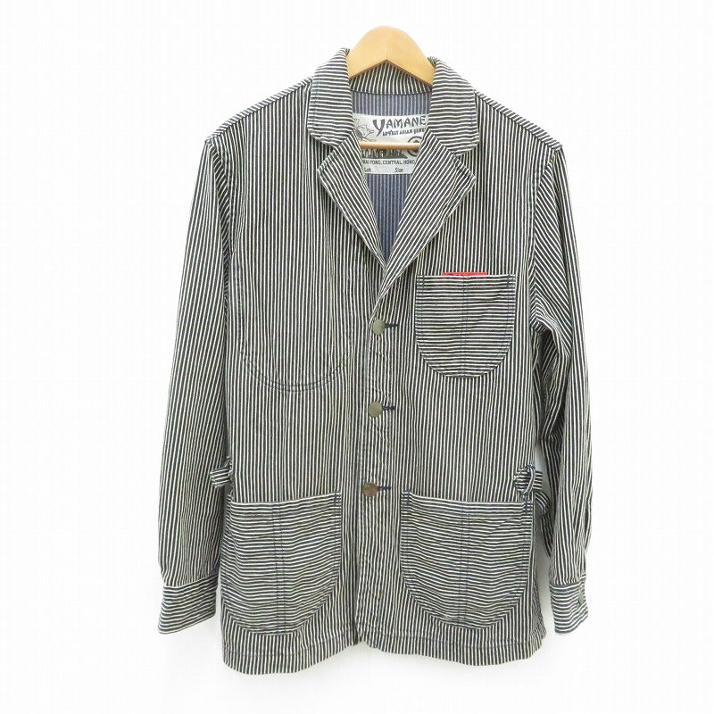 YAMANE DELUXE | ヤマネデラックス ヒッコリーストライプ カバーオール ブルー サイズ：38【瀬戸大橋店】