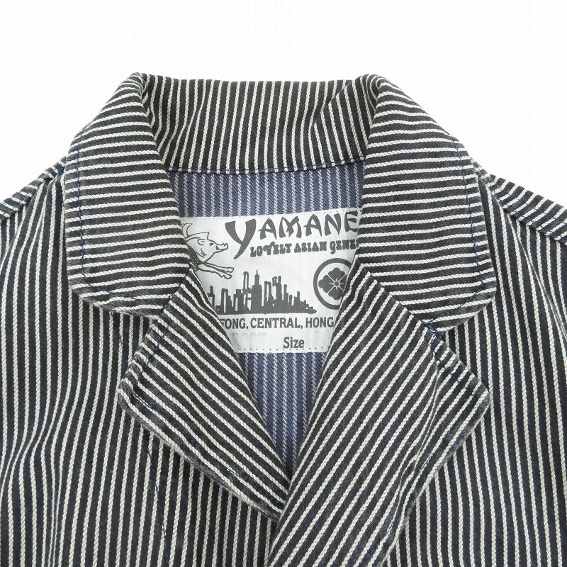 YAMANE DELUXE | ヤマネデラックス ヒッコリーストライプ カバーオール ブルー サイズ：38【瀬戸大橋店】