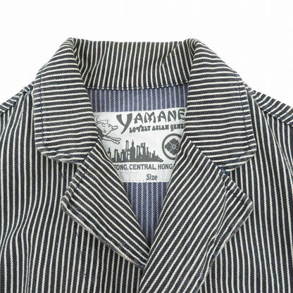 YAMANE DELUXE | ヤマネデラックス ヒッコリーストライプ カバーオール ブルー サイズ：38【瀬戸大橋店】