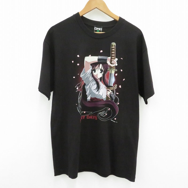 Short sleeve tee “SHINY DAYS” 半袖Ｔシャツ ×School Days(0verflow) Chillweeb ブラック サイズ：L【瀬戸大橋店】