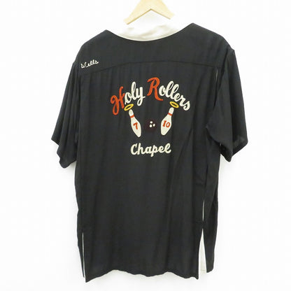 Style Eyes(東洋エンタープライズ | スタイルアイズトウヨウトーヨー RAYON BOWLING SHIRT ボーリングシャツ その他トップス SE38617/“HOLY ROLLERS” ブラック サイズ：L【瀬戸大橋店】