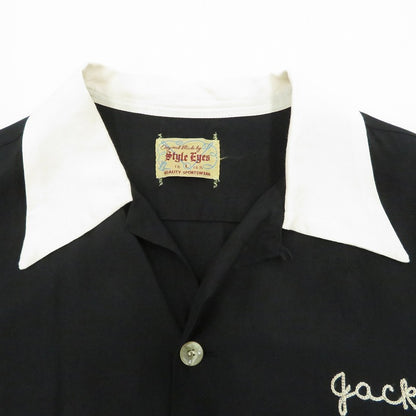 Style Eyes(東洋エンタープライズ | スタイルアイズトウヨウトーヨー RAYON BOWLING SHIRT ボーリングシャツ その他トップス SE38617/“HOLY ROLLERS” ブラック サイズ：L【瀬戸大橋店】