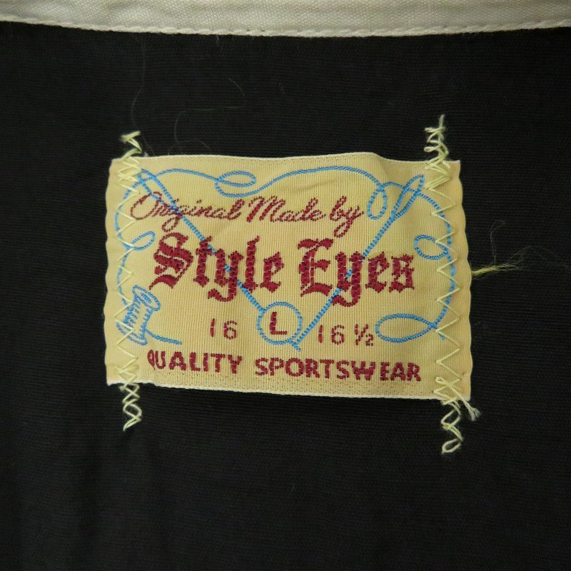 Style Eyes(東洋エンタープライズ | スタイルアイズトウヨウトーヨー RAYON BOWLING SHIRT ボーリングシャツ その他トップス SE38617/“HOLY ROLLERS” ブラック サイズ：L【瀬戸大橋店】