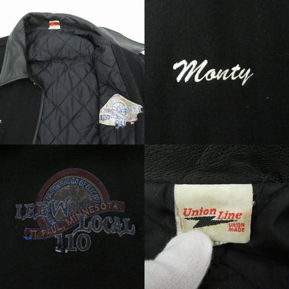 VINTAGE衣料 | ヴィンテージイリョウ 80s~90s スタジャン ブランド:union line サイズ:2XL ブラック【瀬戸大橋店】