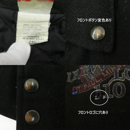 VINTAGE衣料 | ヴィンテージイリョウ 80s~90s スタジャン ブランド:union line サイズ:2XL ブラック【瀬戸大橋店】
