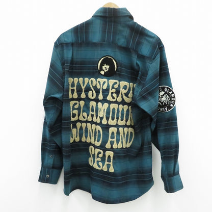 HYSTERIC GLAMOUR | ヒステリックグラマー ×WIND AND SEA 長袖シャツ WDS-C-HYS-24-Q2-05 グリーン サイズ：S【瀬戸大橋店】